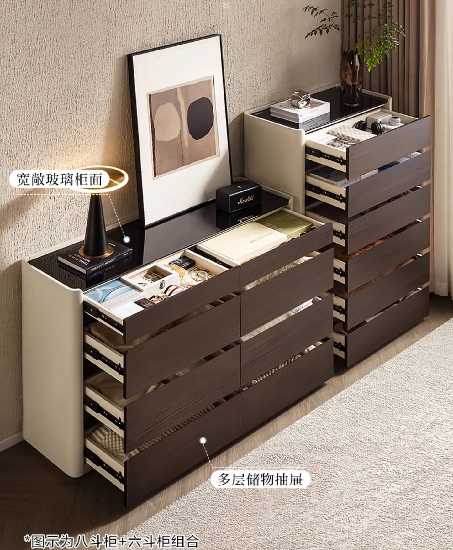 Modern luxury living room cabinets Storage locker Dresser Wardrobe display cabinet drawer type storage stand home furniture