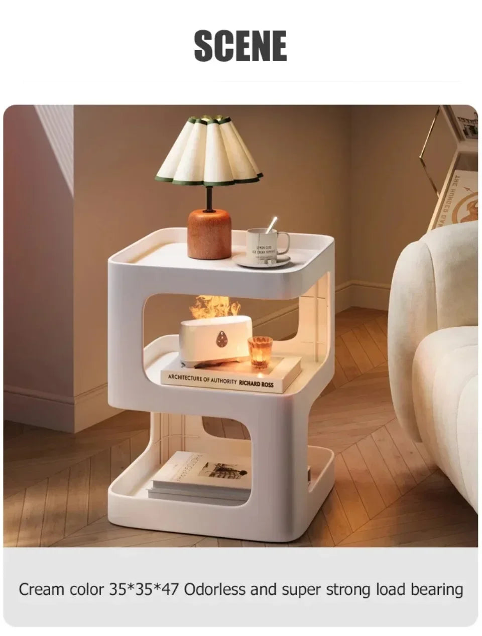 Multi Functional Home Storage Rack Simple and Modern Bedside Table Creative Fashion Detachable Double-layer Storage Platform