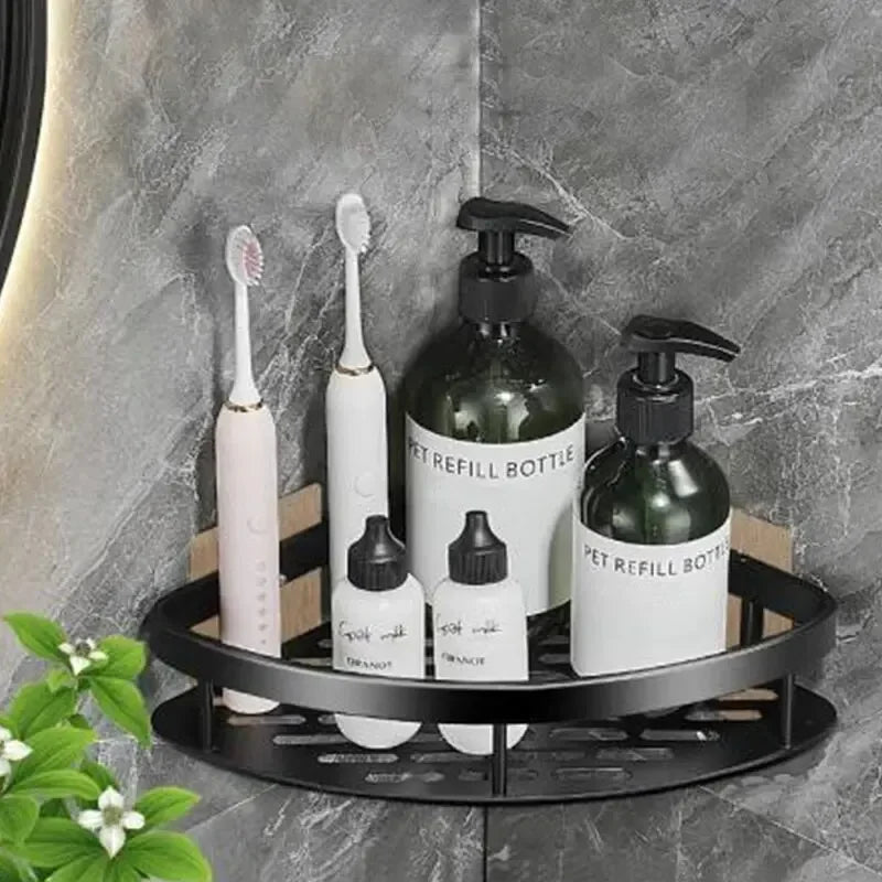 No-Drill Bathroom Corner Shelf for Shower & Storage