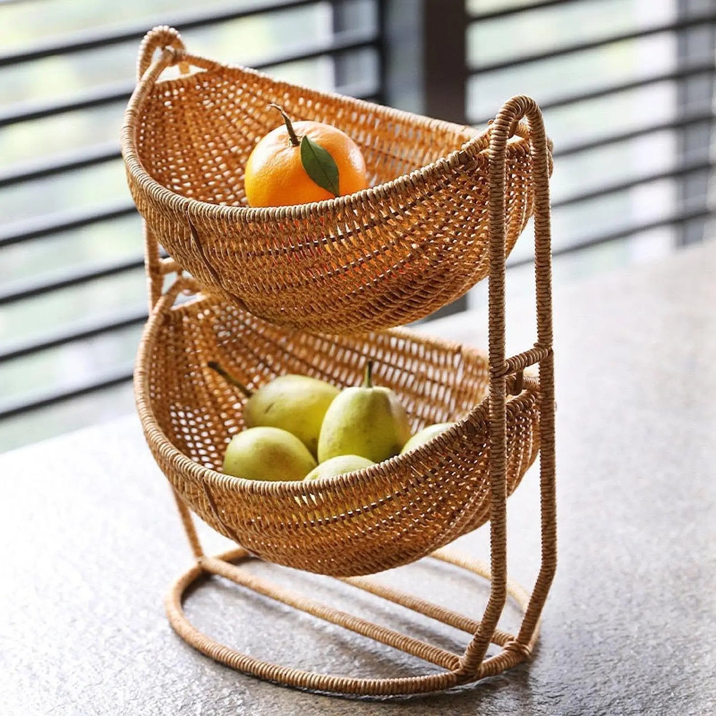 Fruit Basket of 2 Creative Decorative Levels for The Dining Party Vacation