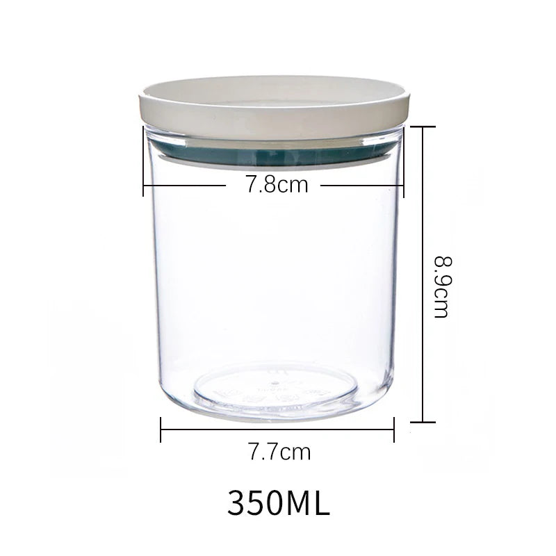Clear Airtight Food Storage Jar — Sealed Container for Snacks & Pantry Staples